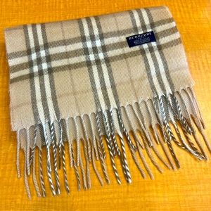 BURBERRY 100% CASHMERE Scarf Made in England